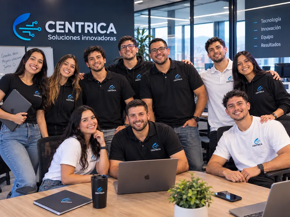 Equipo de Céntrica trabajando en la oficina