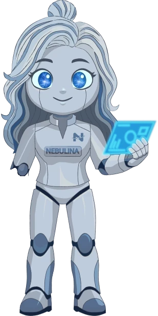 Nebulina, asistente virtual de Céntrica, saludando